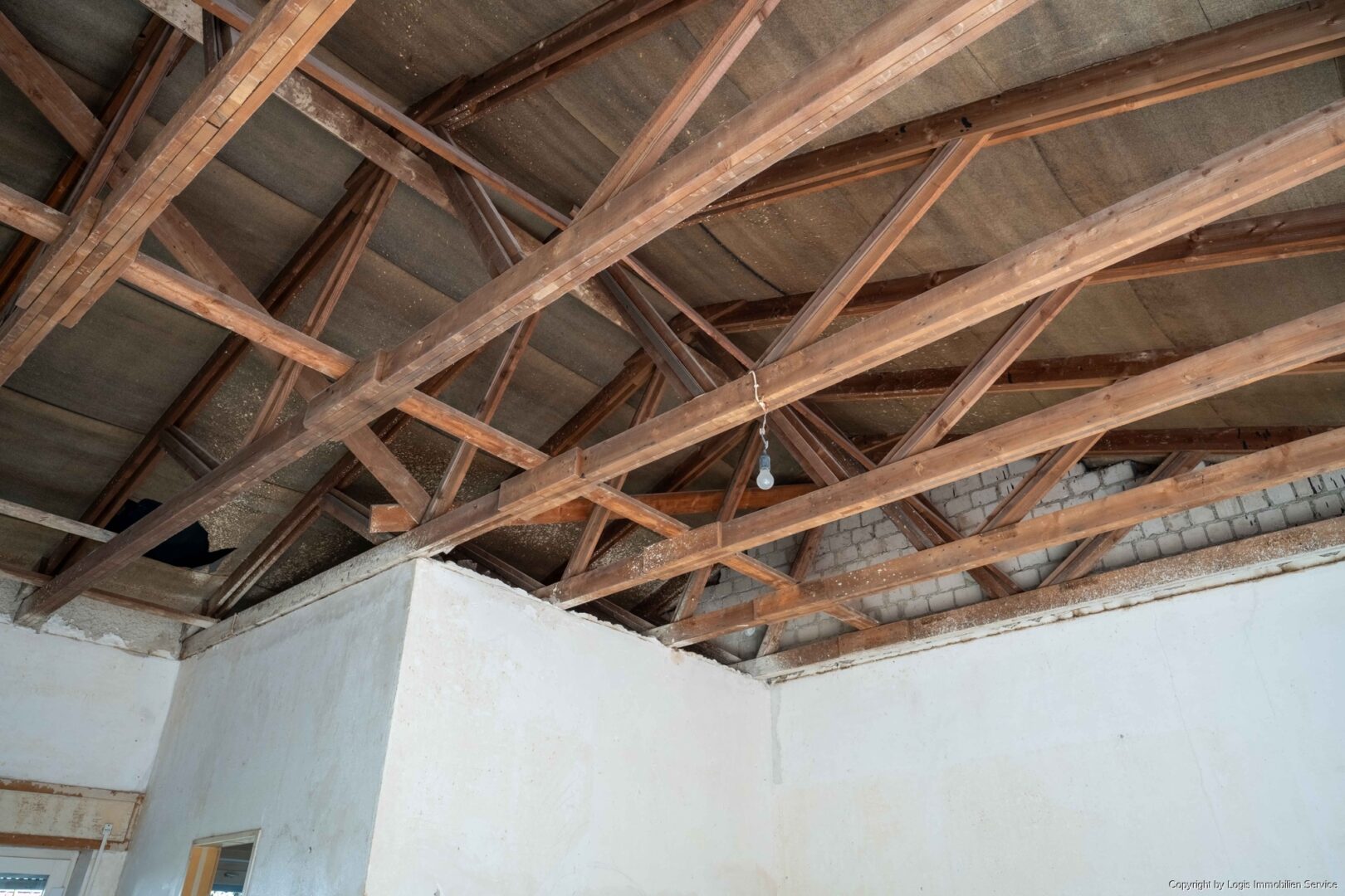 Freigelegter Dachstuhl
