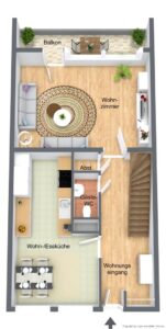 Grundriss 3D_1te Wohnebene