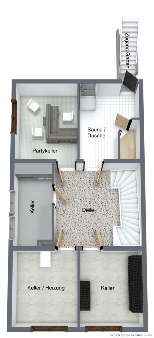 Grundriss KG 3D