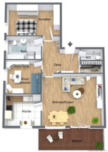 Grundriss 3D