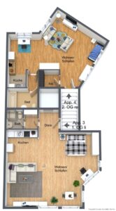 Grundriss App 3 & App 4_3D