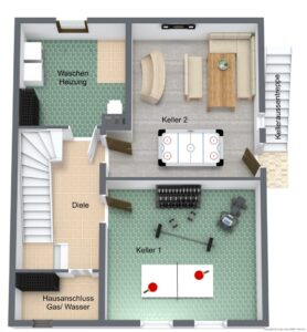 Grundriss UG 3D